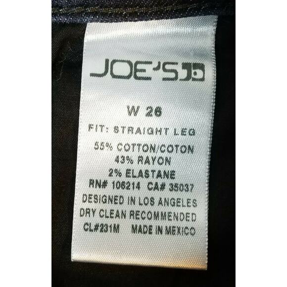 JOE'S Jean Straight Leg Karen Jeans, Dark Wash Blue Size 26 - Picture 7 of 8